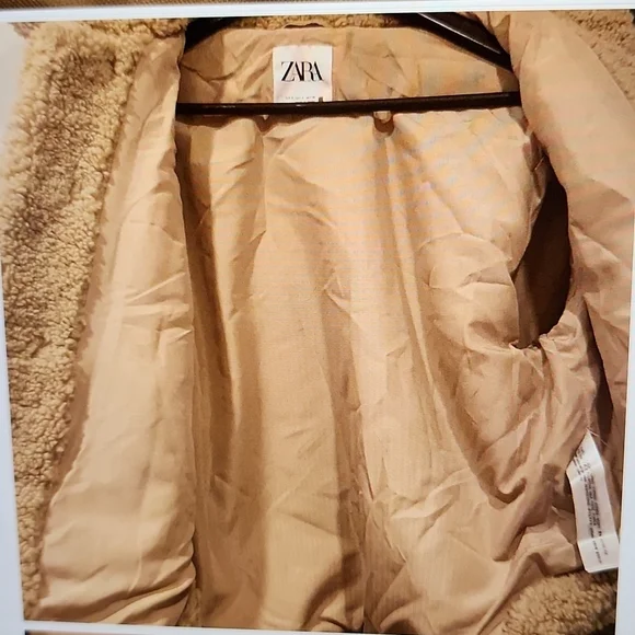 Zara LIKE NEW Sherpa Jacket Size S - Picture 5 of 7